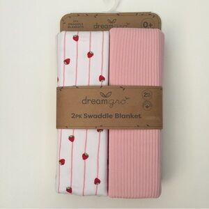 NEW Baby Blankets Pink and Strawberry Print Multipurpose Baby Gift | DreamGro